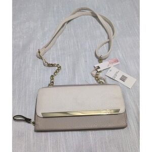 Jessica Simpson Josie Wallet Crossbody Purse Pebble‎ Beige Cream Chain Strap NWT